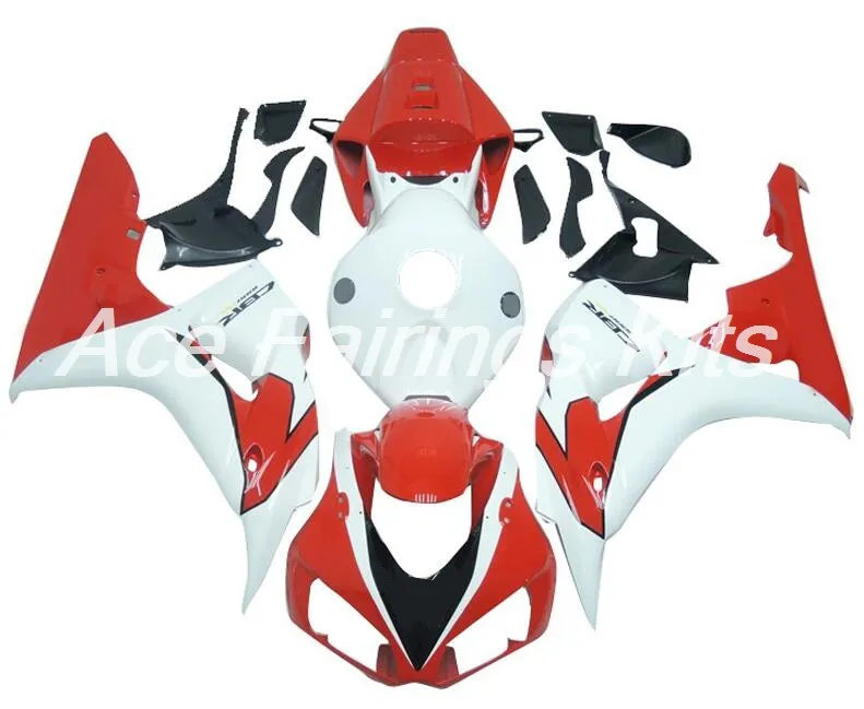 Топ литья под давлением ABS Полный комплект обтекателя Подходит для Honda CBR1000RR 06 07 2006 2007 1000RR Обтекатели набор красный белый цвет