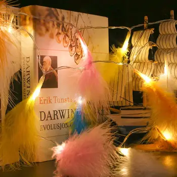 

2.2M LED Feather Shape Light String Christmas Garden Decoration Holiday Lighting