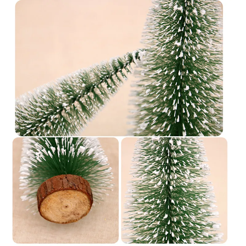 2Pcs/lot mini desk christmas tree decorations small xmas tree mini Pine Tree ornaments navidad new year Home Decor