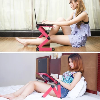 

Laptop Desk with Cooling Fan Ergonomic Portable Bed Lapdesk Tray Table Stand Notebook Sofa Desk Stand With Mouse Pad