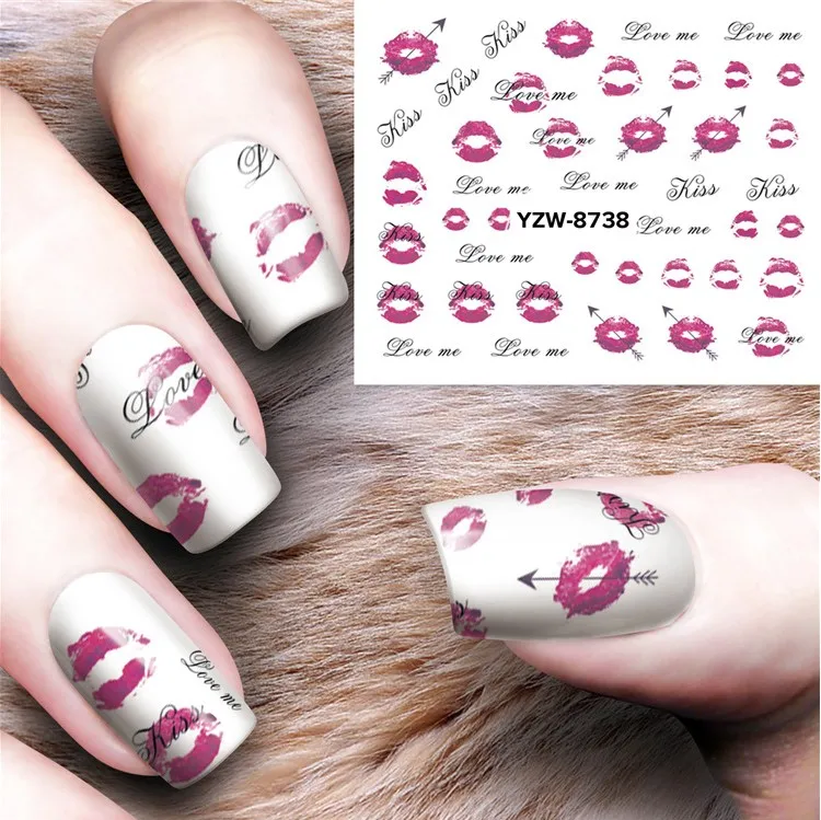 Комплект из 3 предметов, для художественного оформления ногтей Nail Art Типсы, наклейки на ногти ногтей форма бахрома направляющие Стикеры "сделай сам" Французский маникюр - Цвет: 8738