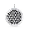 Flower Life 30mm Magnetic Perfume Locket Aromatherapy Locket Essential Oil Diffuser Locket Pendant fit Necklace 5pads 5