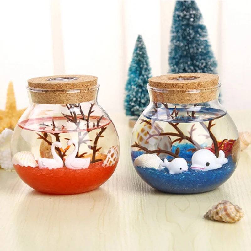 Multi-function Glass Vases Bottle Jars LED Light Home Decoration Wedding Party Terrarium Flower Landscape flower vase,glass vase