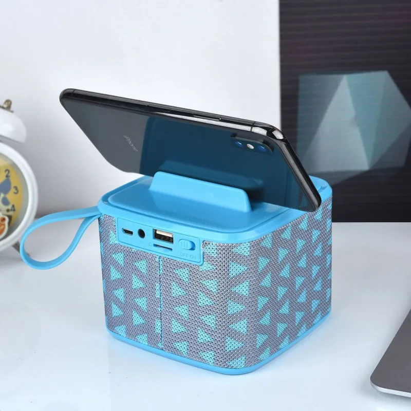 Открытый Портативный мини Беспроводной бас-Колонка Bluetooth Поддержка TF карта u-диск с прочный чехол для телефона с ремешком подставкой громкий звуковой сабвуфер