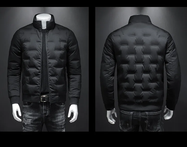 Fanwo Fw2185 Winter New Style Trend Men Solid Color Large Size Stand Collar Warm down Jacket Coat
