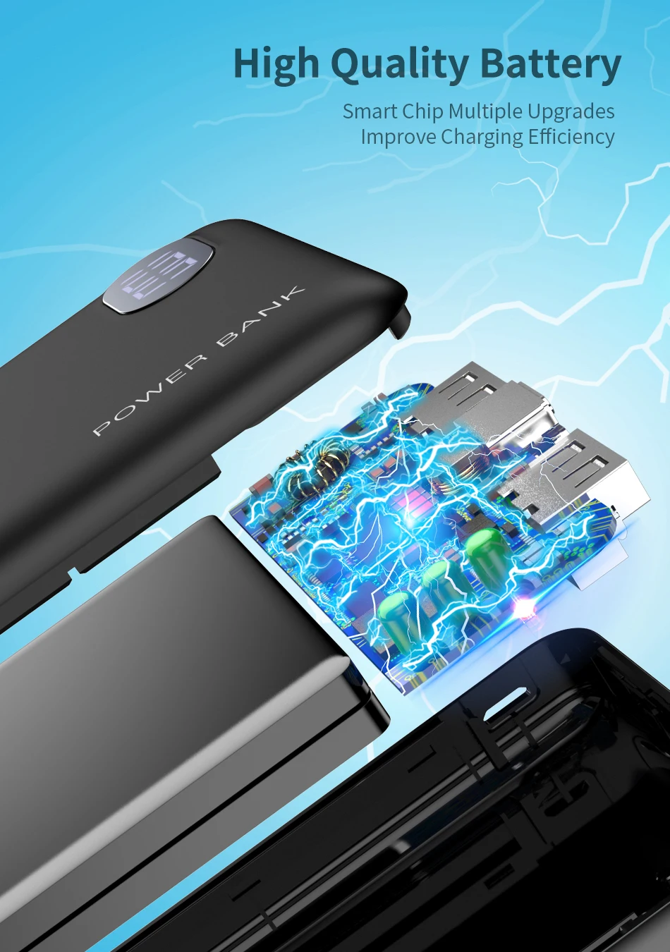RAXFLY mi ni power Bank 10000 мАч портативный светодиодный экран mi power Bank для iPhone Xiao mi с двумя usb-портами быстрое зарядное устройство Внешняя батарея