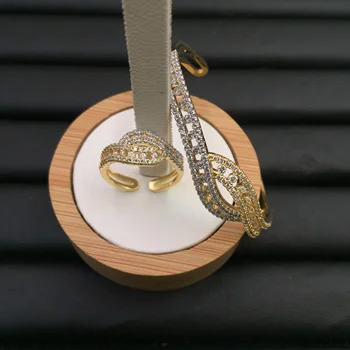 

Lanyika Fashion Jewelry Distinctive Wreathe Bangle With Ring Banquet Daily Best Gift