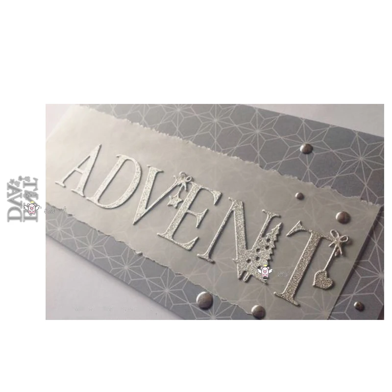 

Mmao ремесла металлические стальные Вырубные штампы Адвент письмо украшение Трафарет для «сделай сам» скрапбукинг бумага/фото карты тиснение штампы