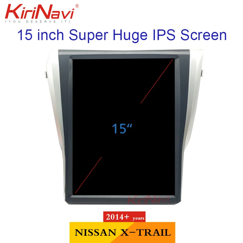 Clearance KiriNavi Vertical Screen Tesla Style 15.1" Android Car Dvd Player For Nissan X-trail Qashqai Car Radio Gps Navigation Bluetooth 1