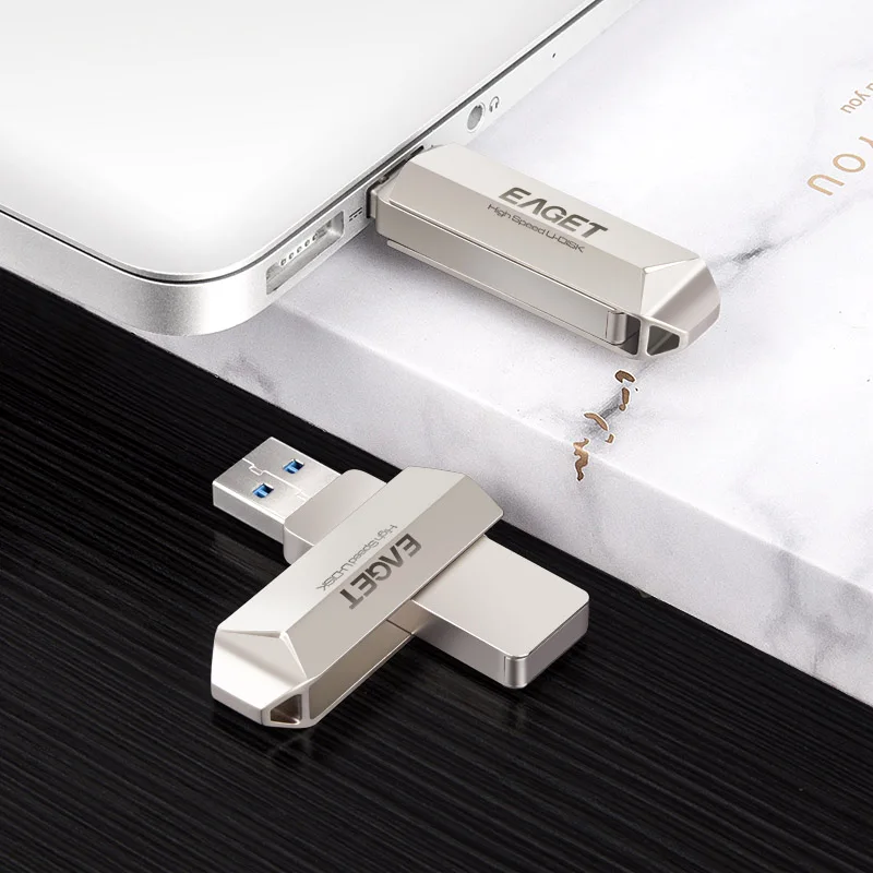 Eaget изысканный USB 3 0 флэш накопители 256 ГБ 128 Гб 64 32 стильный металлический Pendrive Memoria