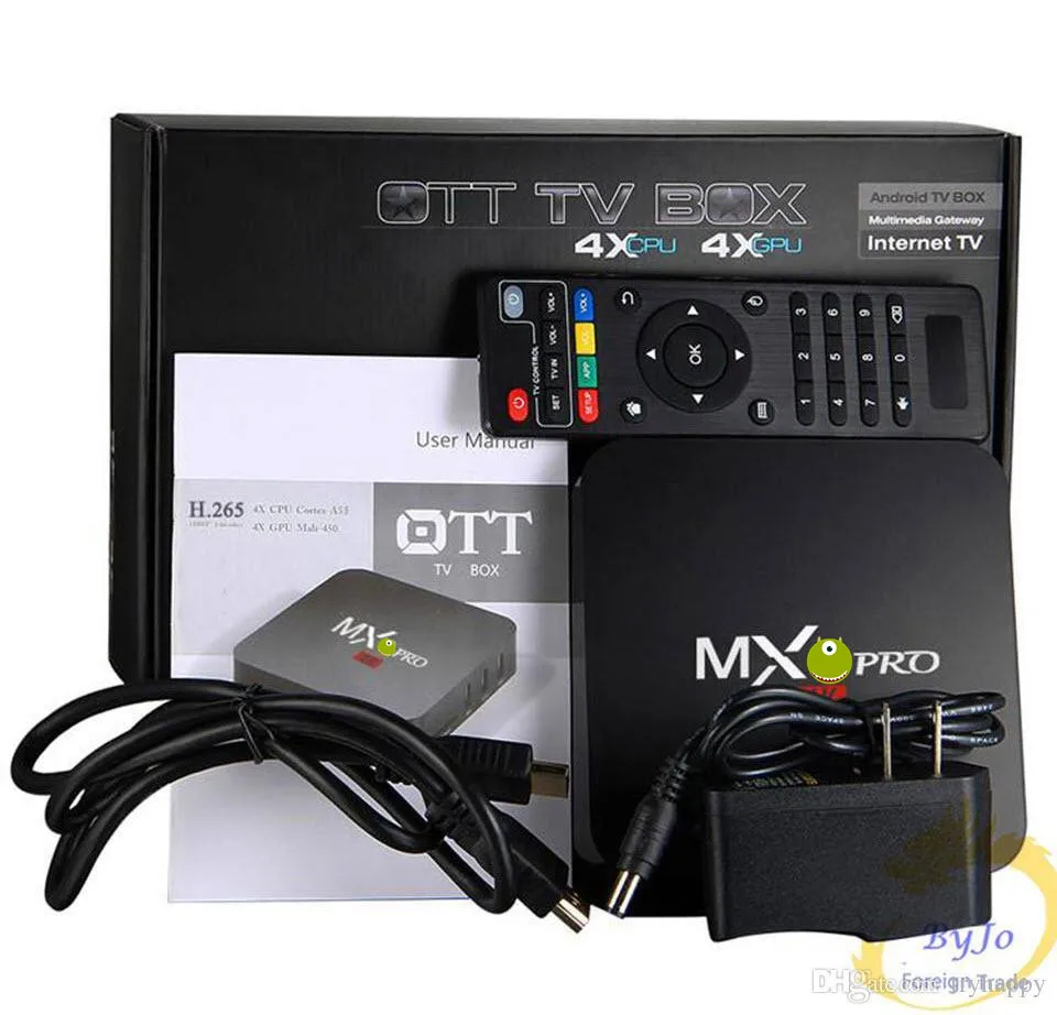 MX Pro 4K tv Box Amlogic S905W четырехъядерный процессор 1G 8G или 2G 16G Android 7,1 Ultra 4K потоковое IP tv 4K box Smart tv медиаплеер