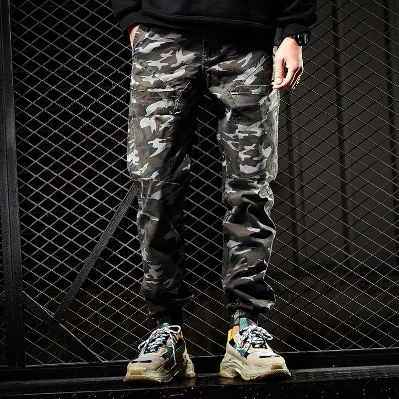Мужские брюки-карго Camo Joggers тактические брюки милитари камуфляж мульти-Спортивные Брюки с карманами мужские повседневные брюки карго плюс размер