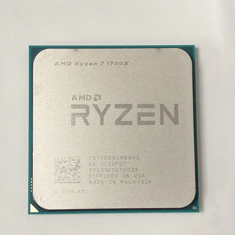 AMD Ryzen 7 1700X R7 1700X Процессор процессор 8 ядер 16 потоков AM4 3,4 ГГц TDP 95W 20 МБ Кэш 14nm DDR4 Настольный YD170XBCM88AE