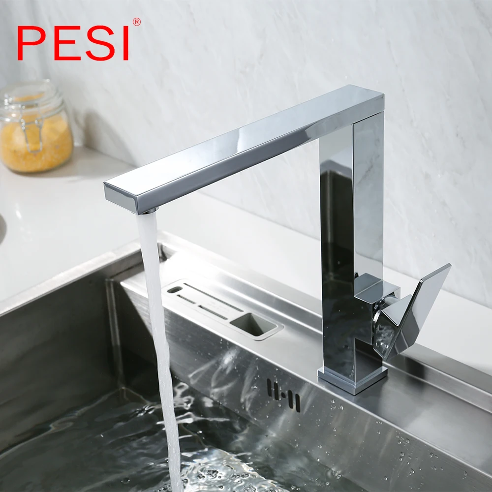 

Kitchen Faucet Chrome Brass 360 Rotate Mixer Faucet for Kitchen Single Handle Hot and Cold Kitchen Sink Faucets Mixer Tap .