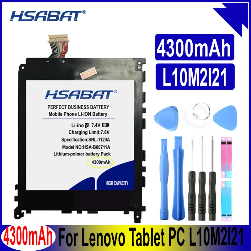 Hsabat L10m2i21 4300mah Battery For Lenovo Tablet Pc Y1011 21cp5/57/128 ...