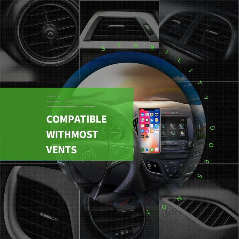 Car-styling wupp Mounts Holder Car Magnetic Air Vent Mount Holder Stand for Mobile Cell Phone iPhone GPS UF dropship 8.13