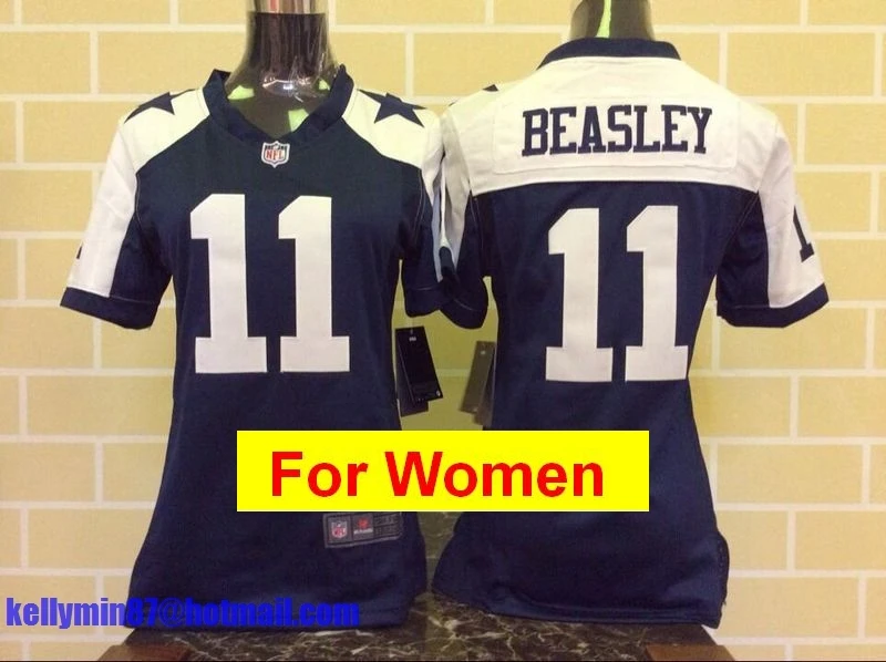 Шампанское Stitiched, Dallas s, Tony Romo, Emmitt Smith, Cole besley, Sean Lee, Jason Witten, Ezekiel Elliott, для женщин Джерси - Цвет: Шампанское