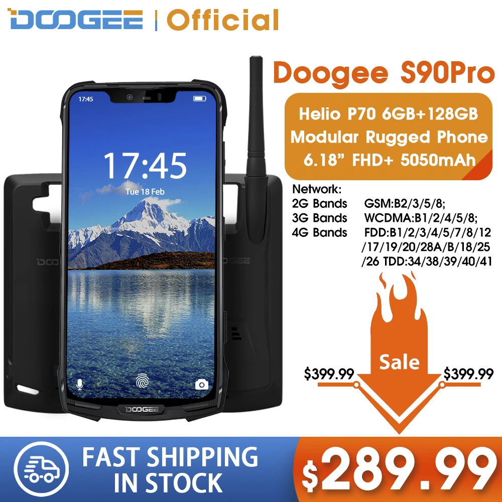 ^*Best Offers IP68 DOOGEE S90 Pro Modular Rugged Mobile Phone 6.18inch Display 12V2A 5050mAh Helio P70 Octa Core 6GB 128GB 16MP+8MP Android 9 ^*Best Offers IP68 DOOGEE S90 Pro Modular Rugged Mobile Phone 6.18inch Display 12V2A 5050mAh Helio P70 Octa Core 6GB 128GB 16MP+8MP Android 9