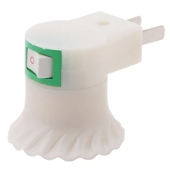 

E27 Base To AC Power 110V 220V Lamp Bulb Socket Adapter Converter On OFF Switch