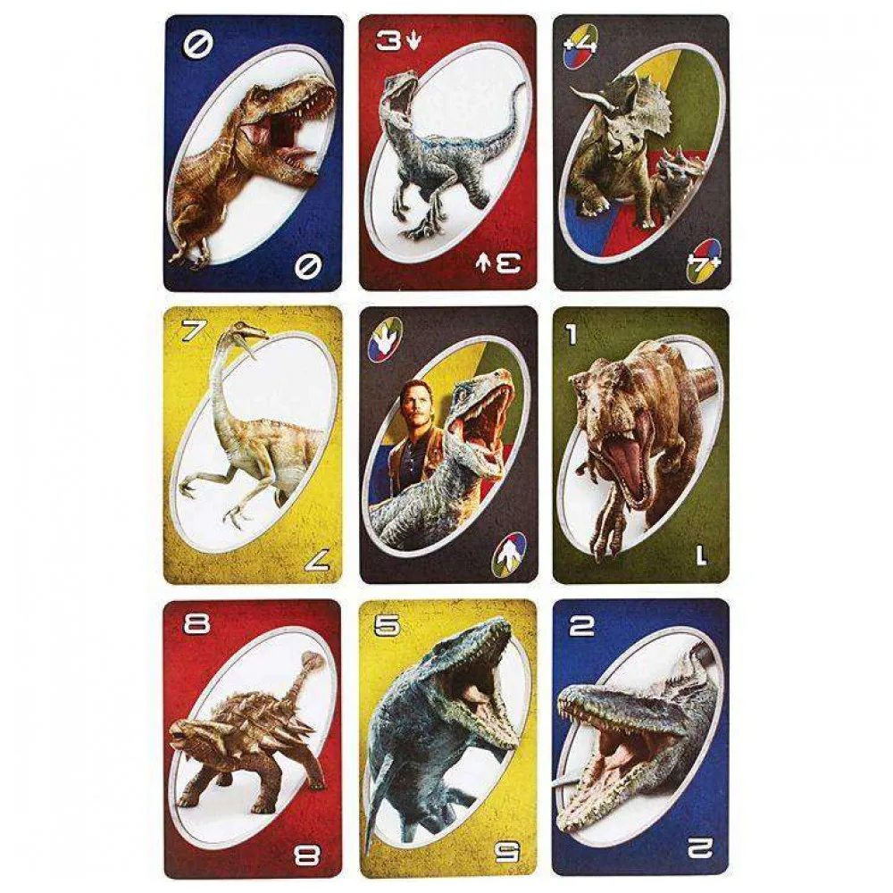 Карточная игра UNO УНО Мир Юрского Периода Mattel Games FLK66