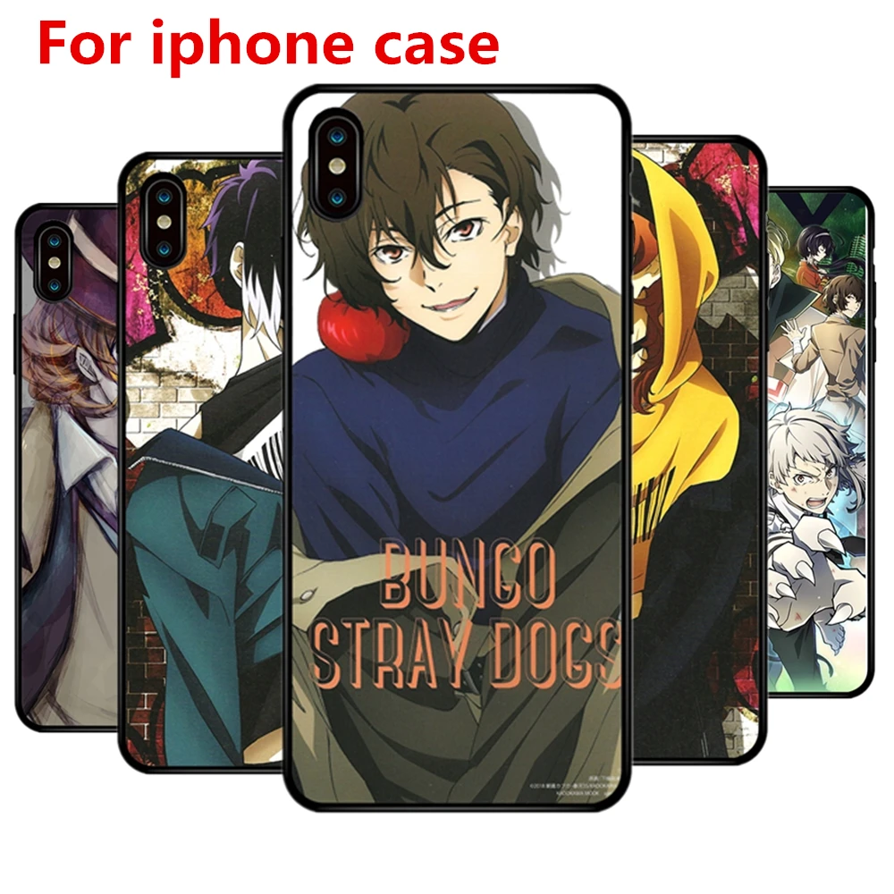 Мягкий чехол для Iphone X XR XS MAX 6 7 8 Plus Bungou Stray Dogs Dazai Chuuya Atsushi
