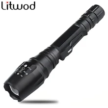 Litwod-linterna LED Z20 V5 CREE XHP50 XM-L2 U3, luz de caza rusa con zoom, resistente al agua, táctica, negra