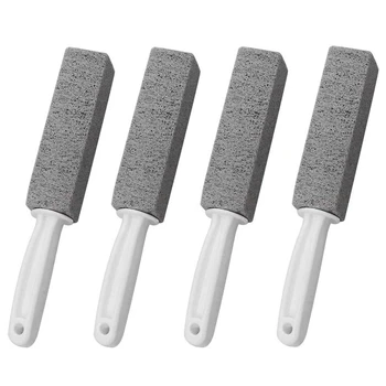 

Pumice Cleaning Stone with Handle, Toilet Bowl Ring Remover Cleaner Brush Stains and Hard Water Ring Remover Rust Grill Griddle
