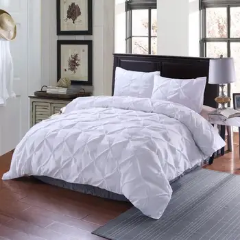 

Luxury Solid Color Duvet Cover Pull Flower Quilt Cover Polyester Cotton Bedding Set Pillowcase Home Textile Queen King Size 3pcs