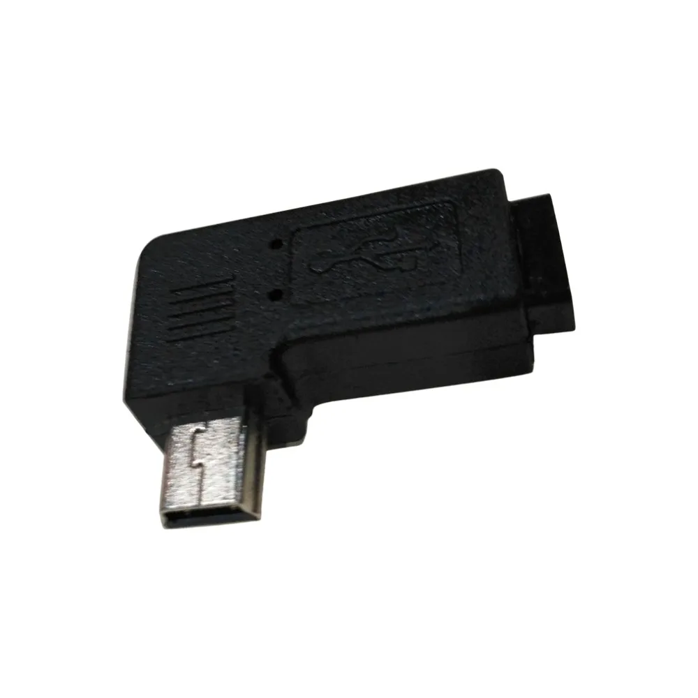 

1 pc Micro USB 5 Pin Female to Mini 5 Pin Male 90 Degrees Left / Right Angle Adapter Converter Plug and play