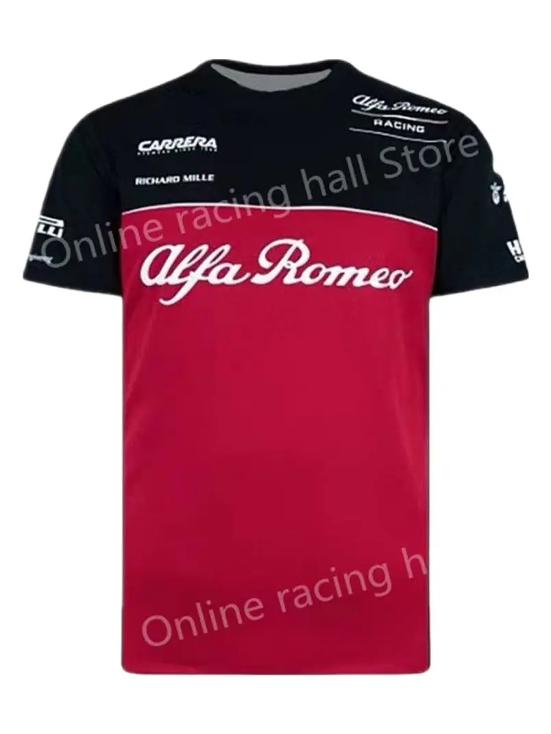 2021 latest Alfa Romeo Sauber F1 Team T-shirt f1 shirt Summer motor racing suit quick-drying suit mountain bike racing T-shirt _