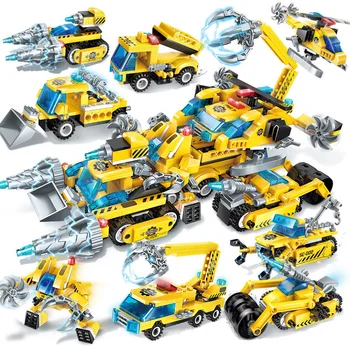 

622PCS Enlighten Construction 8 In 1 Science Technic Educational Building Blocks Toys For Kids 6Years DIY Present Small Bricks