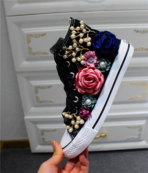 black elavator shoes Брендовые Роскошные туфли на плоской подошве ручной работы с камелией; маленький белый шнурок для обуви; Эспадрильи с бисером; женские универсальные криперы на шнуровке; mujer - Цвет: black elavator shoes