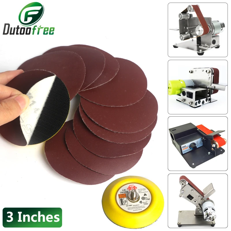 110V/220V New Style DIY Polishing Grinding Machine Cutter Edges Sharpener 3 Inch Self-adhesive Disc+10PCS Sandpaper 10pcs cdrh124 smd magnetic adhesive inductor 1uh 1 5uh 2 2uh 3 3uh 4 7uh 6 8uh 10uh 15uh 22 33 47 68 100 150 220 330 470 680 1mh