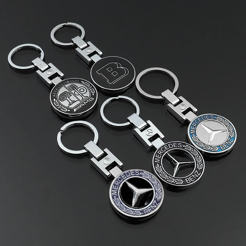 

1 piece Car KeyChain KeyRing Accessories For Mercedes Benz AMG W204 W203 W205 W212 W211 W124 W210 CLA CLK GLK SL ML Key Chain
