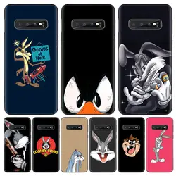 Bugs Bunny Looney Tunes черный чехол для телефона samsung Galaxy S10 + Plus Lite Note 10 9 8 S9 S8 J4 J6 + Plus S7 S6 Edge Capa