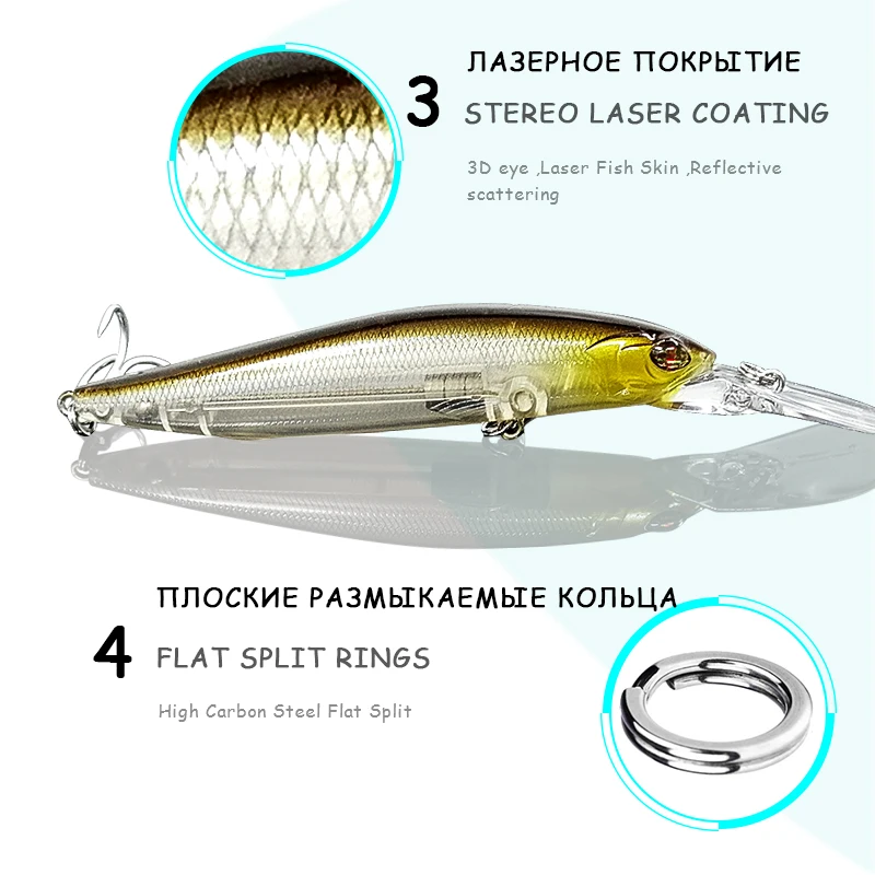 TUYA Wobblers Minnow Fishing Lures Magnet Weight System Trolling Lure Long Casting Artificial Hard Bait Slowly Floating