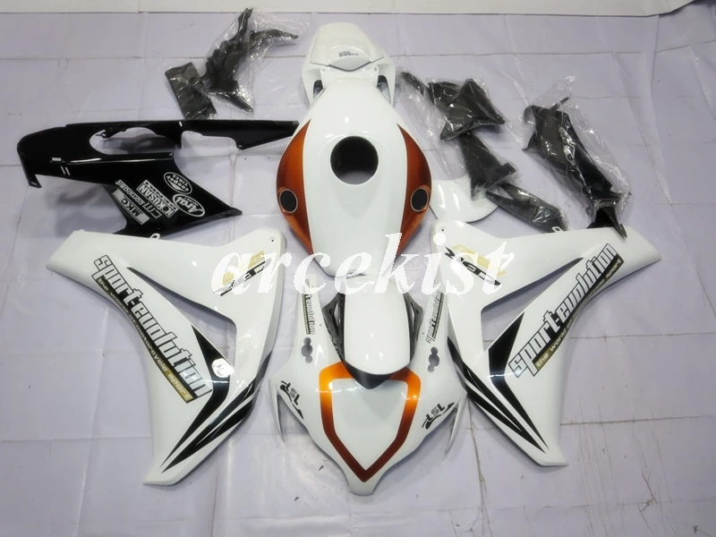 Литьевая Форма ABS мотоцикл обтекатель комплект Подходит для Honda CBR1000RR 08 09 10 11 2008 2009 2010 2011 тела набор красный черный - Цвет: white