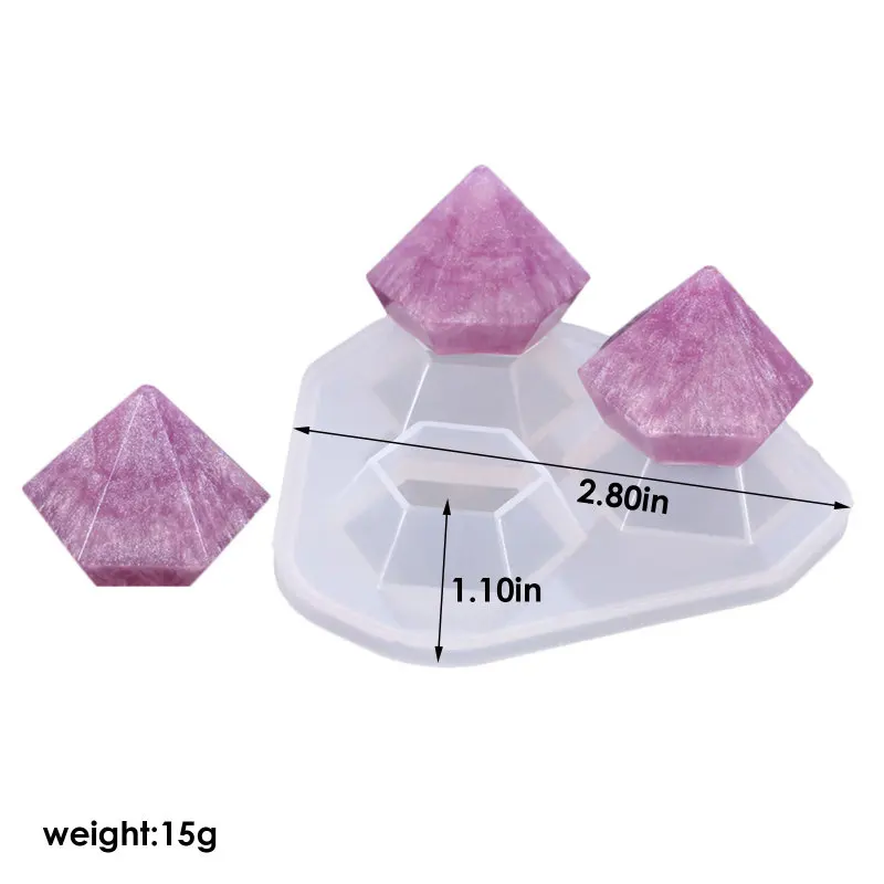 Diamond Shaped Candle Silicone Mold DIY Handmade Beeswax Candle Soap Making Tools Jewelry Soap Mould White Kitchen Supplies