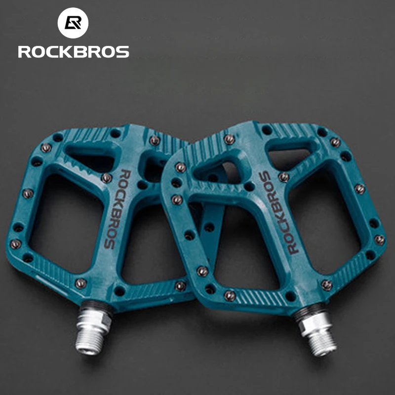 RockBros Bicycle Bearing Pedals Cycling Wide Nylon Non-Slip Mountain Bike Pedals 