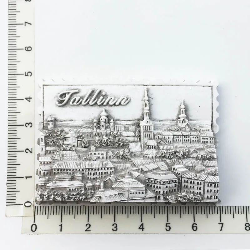 (Tallinn Estonia)Fridge Magnet Creative Travel Commemorate Crafts 3D Ornaments Magnetism Resin Material Refrigerator Stickers | Дом и сад