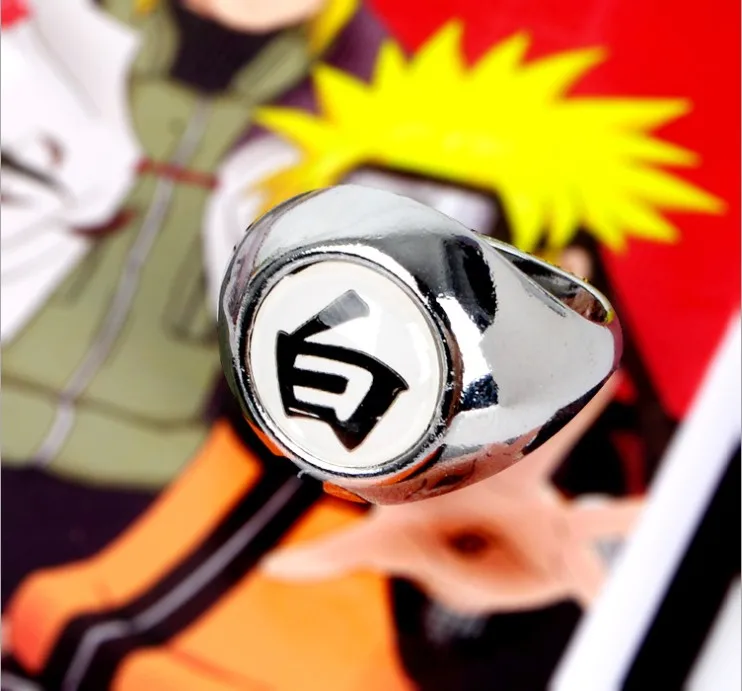 10 style Naruto Anmie cosplay Akatsuki Ring Uchiha Itachi Orochimaru Souvenir Makeup party clothing accessories character ring - Цвет: J