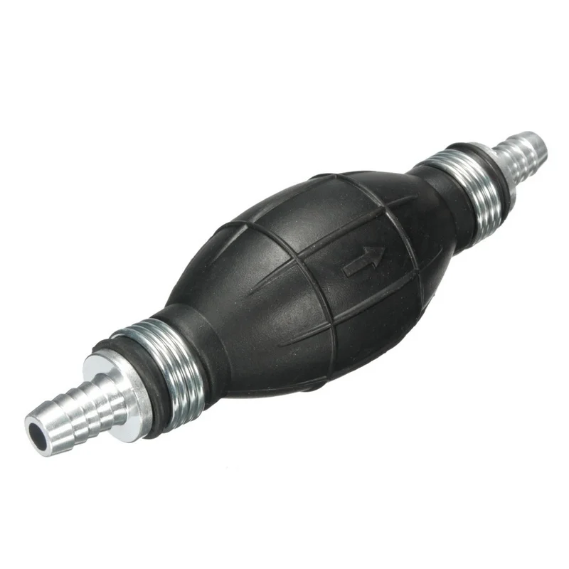 

10mm Universal Hand Primer Bulb Non Return Valve Fuel One Way Pump Black Rubber