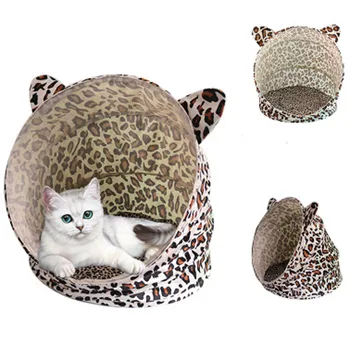

Removable Pet Dog Cat Tent Bed House Kennel Foldable Sleeping Mat Pad Nest Puppy Kitten Cave Collapsible Fabric Sofa Cushion