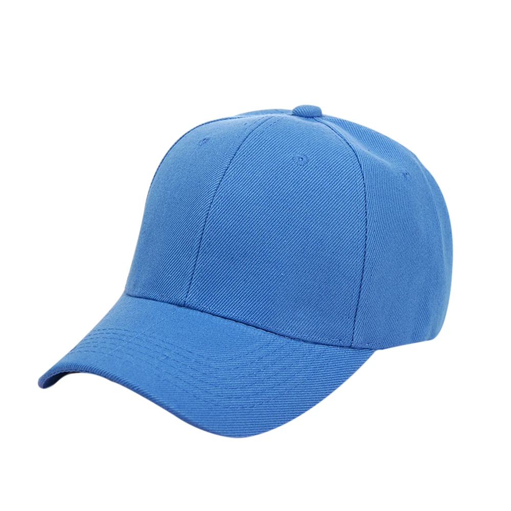 Шапки кепки в стиле хип-хоп однотонная шапка Повседневная Бейсболка Подходит 8 цветов козырьки застежка на крючок и петлю один размер парусиновая шапка - Color: Blue
