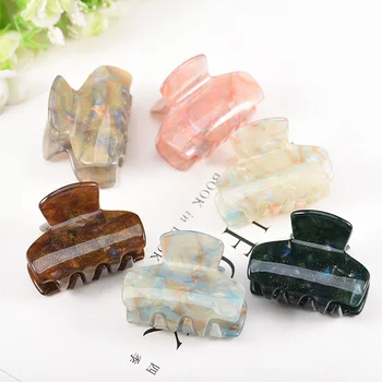 

Hot Sale 1Pcs Jelly Colors Acrylic Claw Clips 6 Colors Optional Simple Hair Claw For Women Girls Fashion Hair Styling Tools