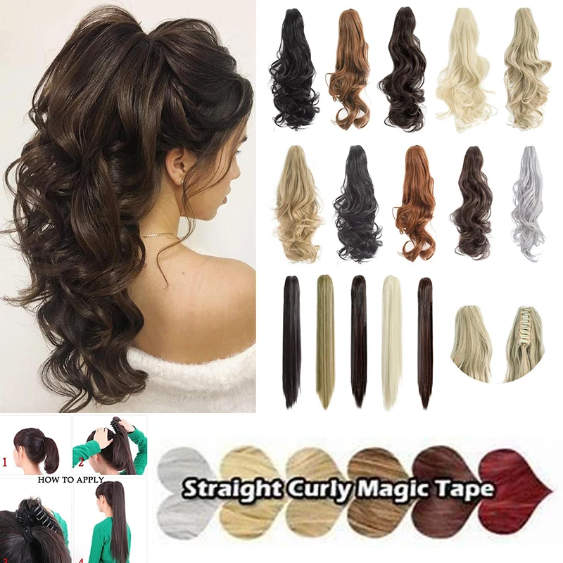 Special Offers Hair-Extension Claw-Ponytail Long-Hairpiece Curly Wavy Clip-In Straight for Women 1pcs JlwjeErxKlJ