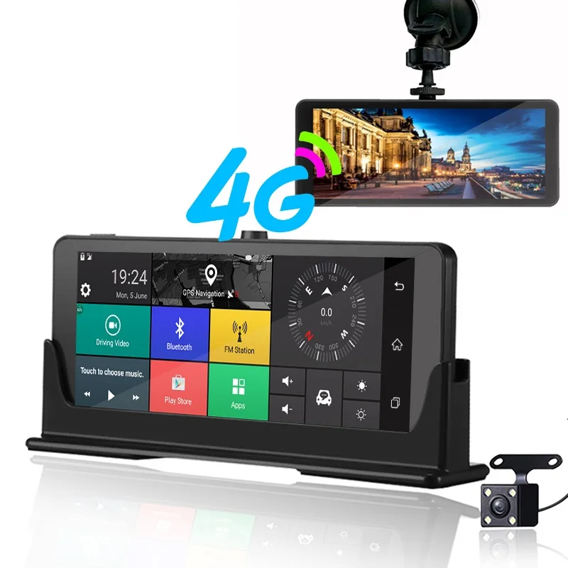 4G Car Dash Camera GPS Navigation DVR With ADAS Auto register Full HD 1080P Video Recorder Dual lens dvr Cameras