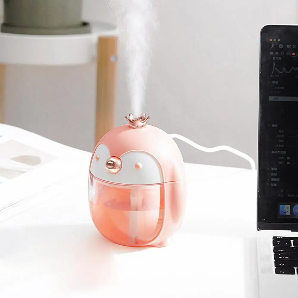 Adoolla мультфильм Пингвин Форма USB Настольный увлажнитель воздуха ароматерапия тумана с ночной Светильник