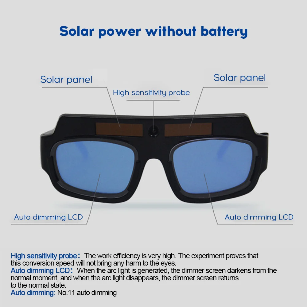 

Hot New Automatic variable light electric welding glasses welder's strong light and ultraviolet protective goggles