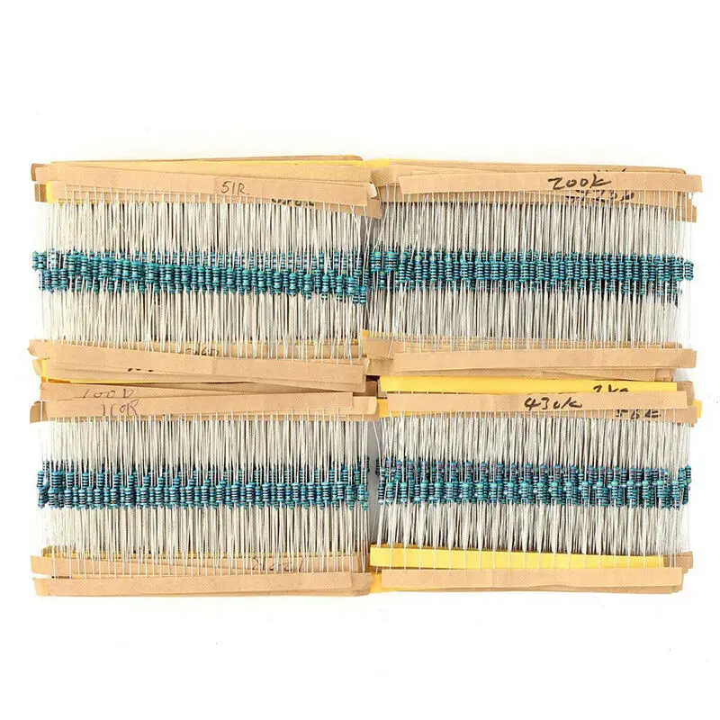 Replacement Metal Film Resistors 3120pcs 156 Values 1/4W Assortment Kit Set Wear-resistant